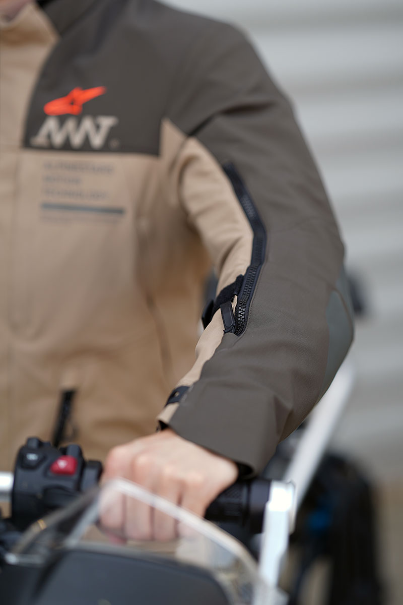 Alpinestars AMT-8 Stretch Drystar XF jacket pre-curved sleeves